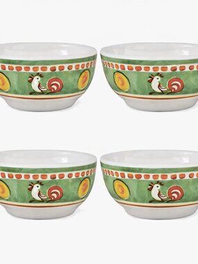 Set of 4 Vietri Compagna Gallina Melamine Olive Oil Bowls - NIB - BPA Free